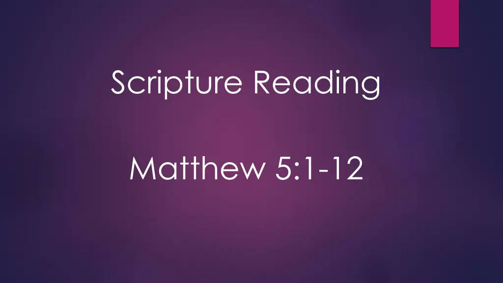 scripture reading