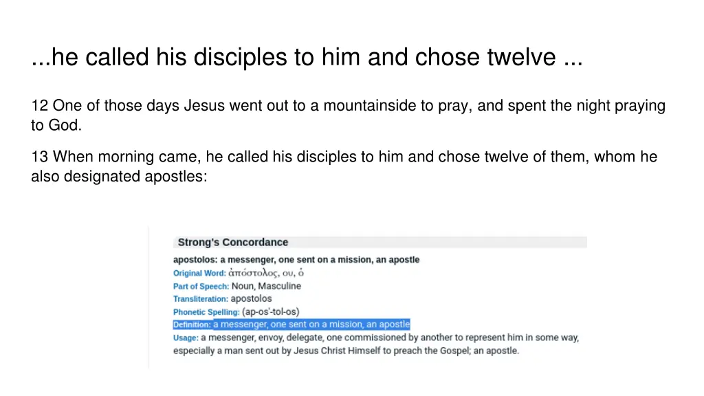 he called his disciples to him and chose twelve 5