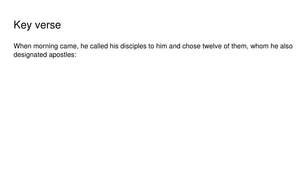 key verse 1