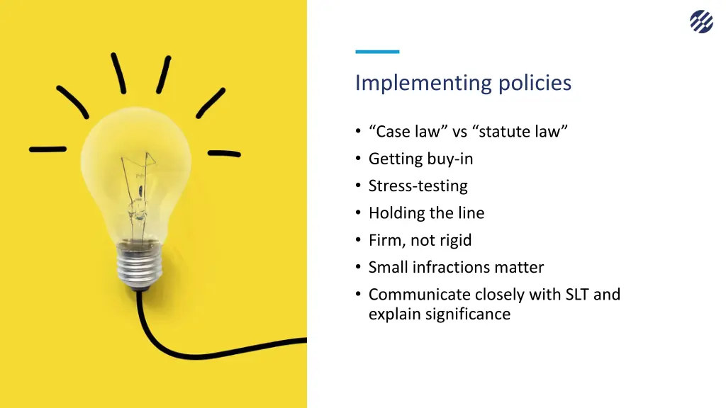implementing policies