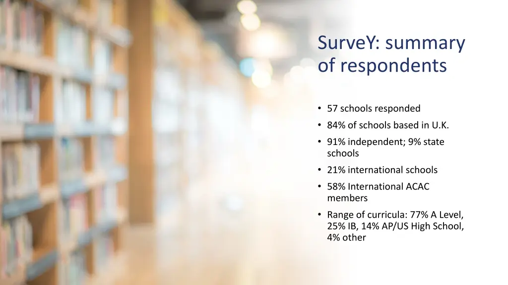 survey summary of respondents
