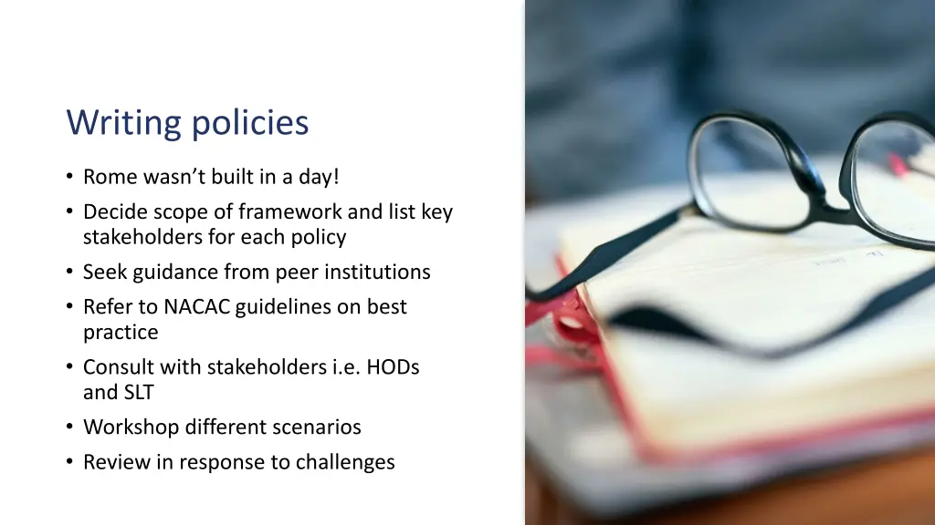 writing policies