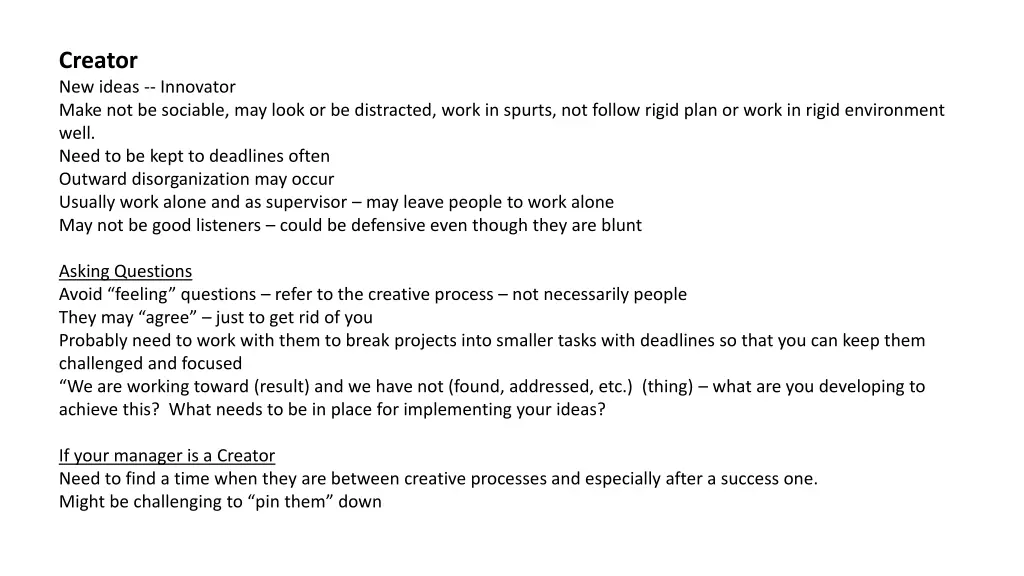 creator new ideas innovator make not be sociable
