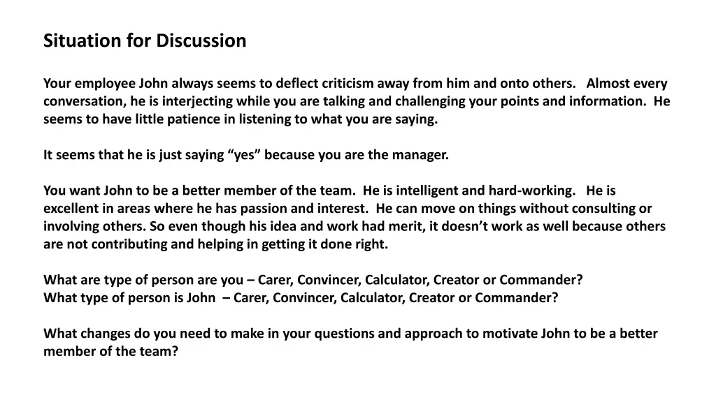 situation for discussion 1