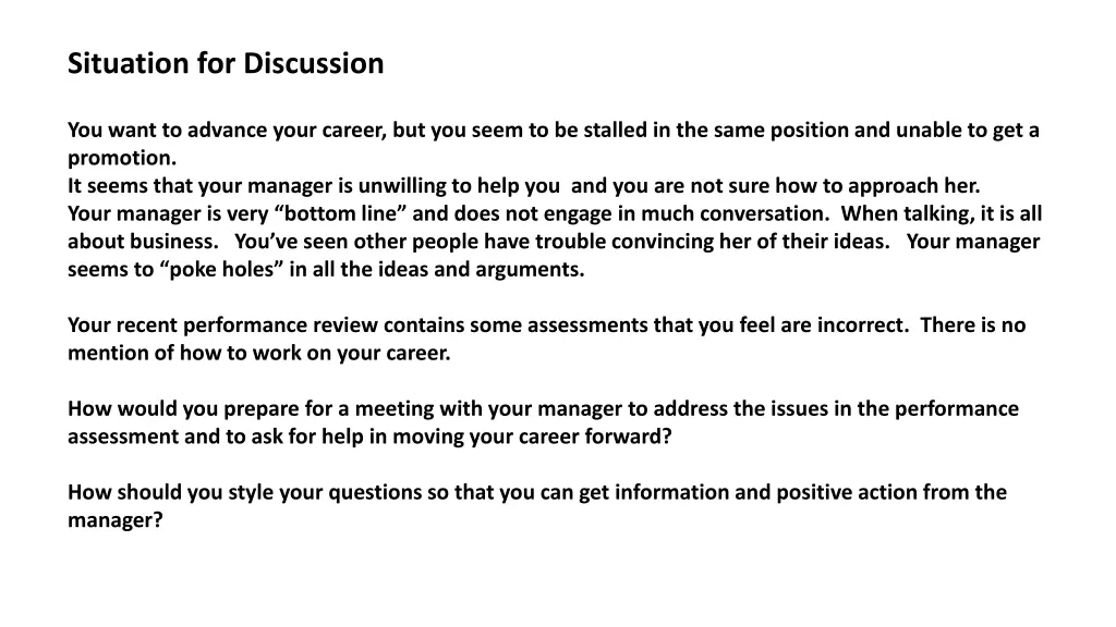 situation for discussion 2