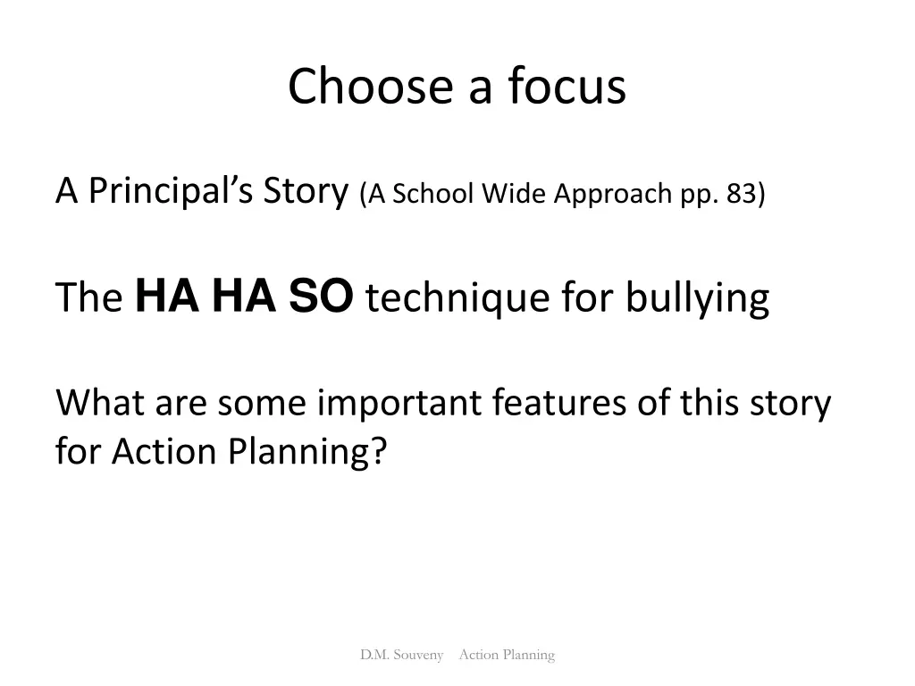 choose a focus