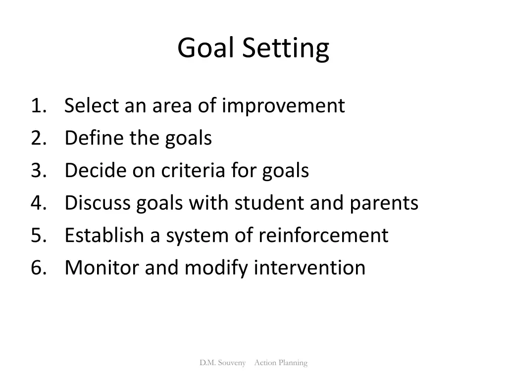 goal setting