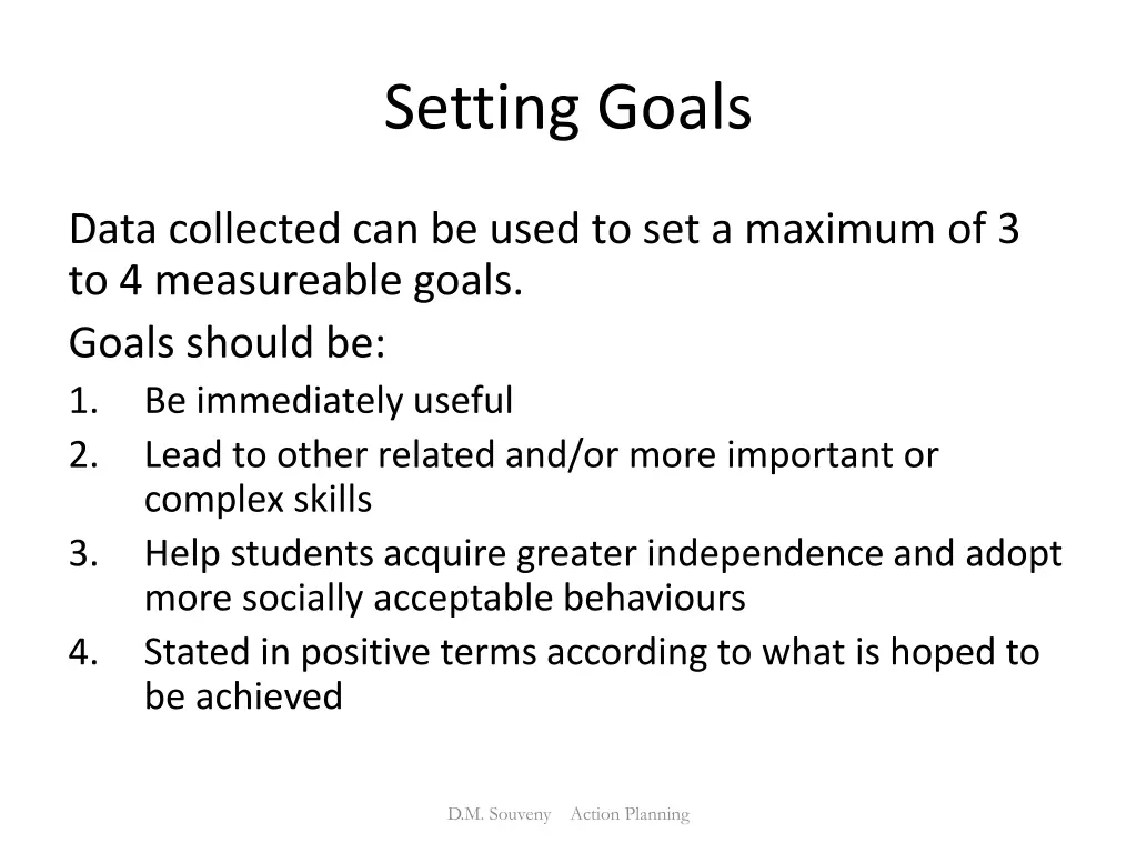 setting goals
