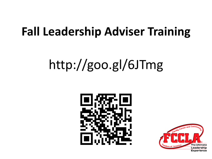 fall leadership adviser training