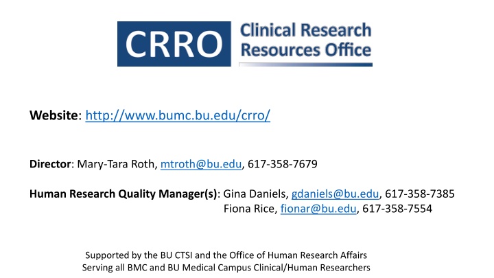 website http www bumc bu edu crro