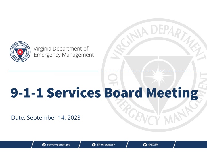 9 1 1 services board meeting