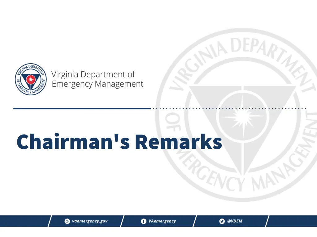 chairman s remarks