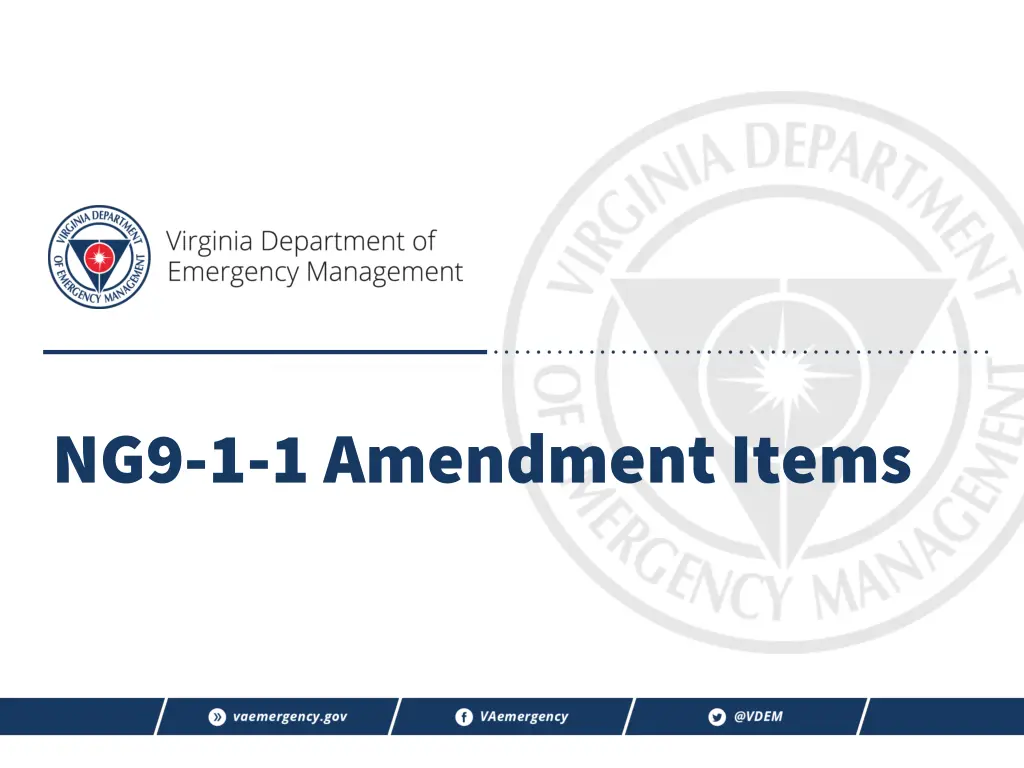 ng9 1 1 amendment items