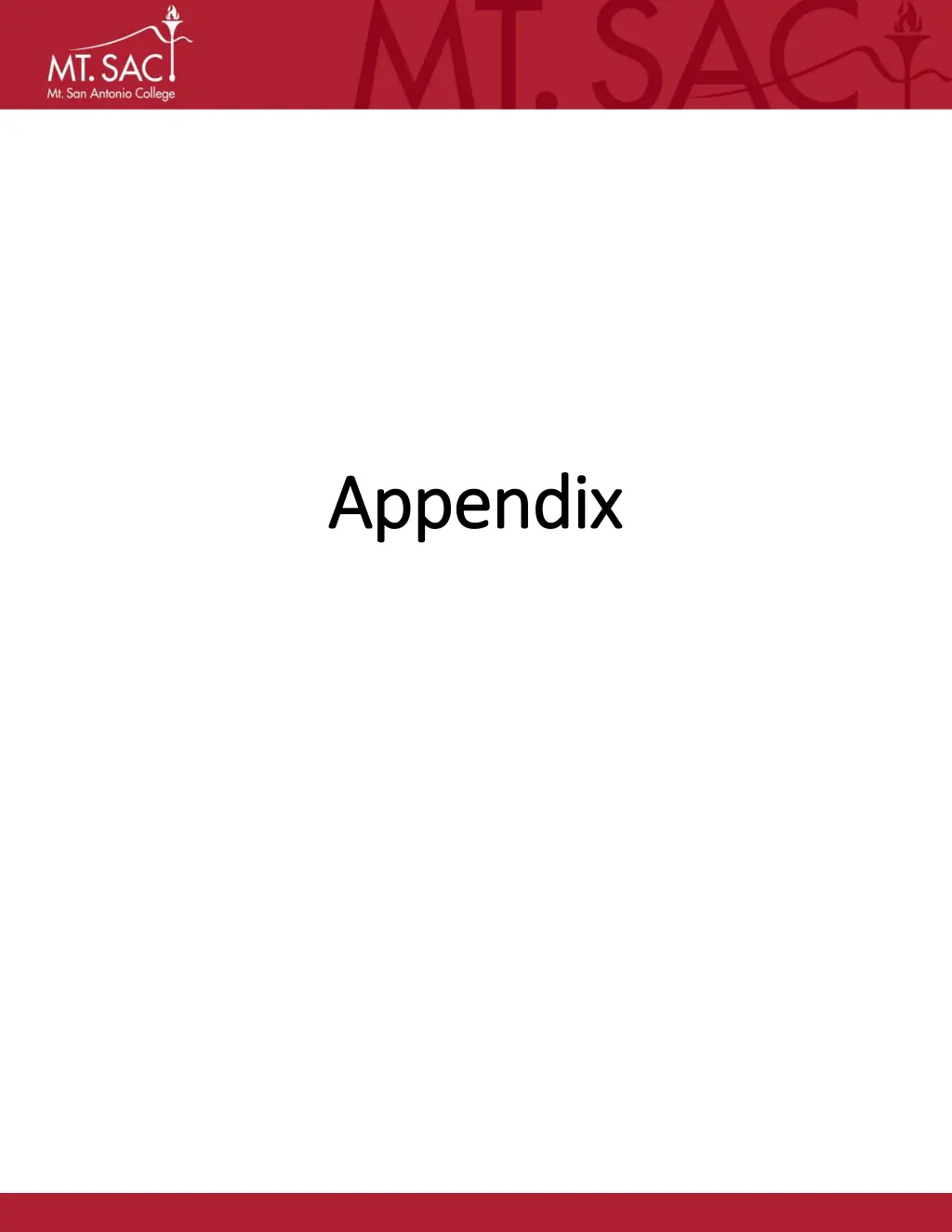 appendix appendix