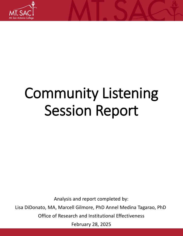 community listening community listening session