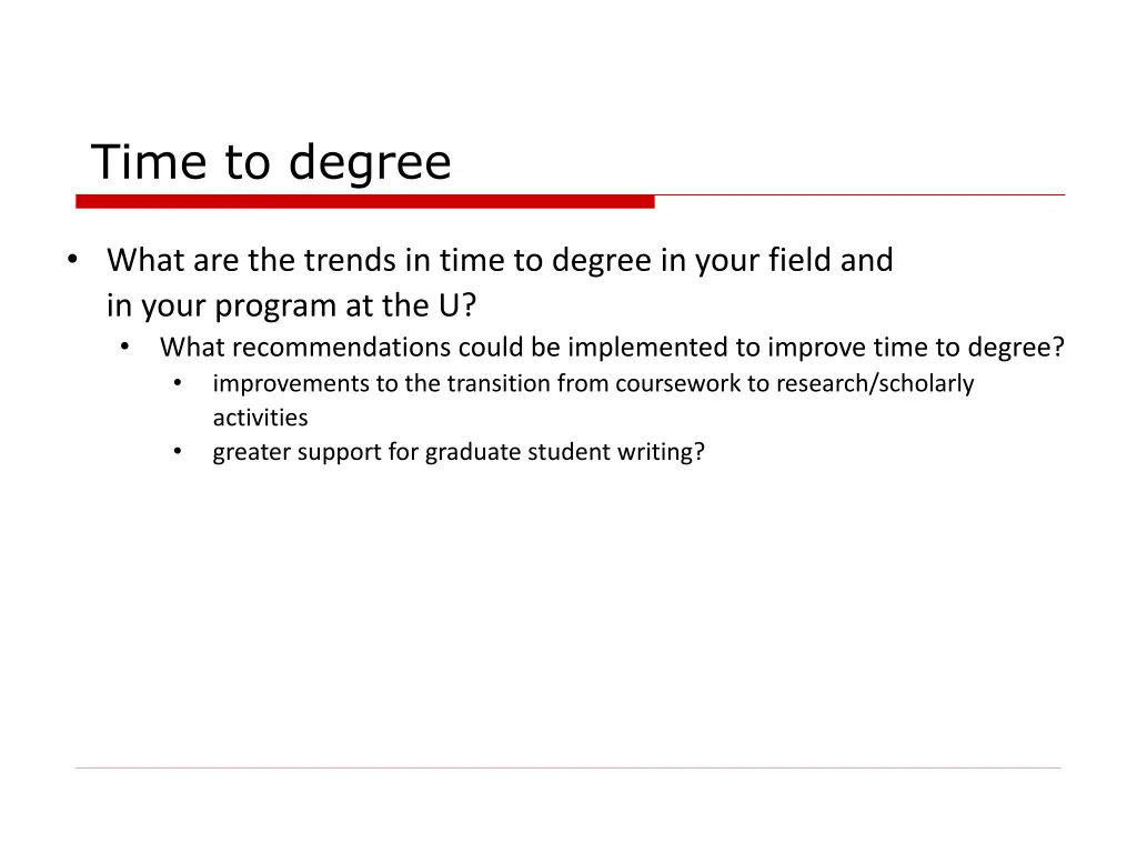 time to degree