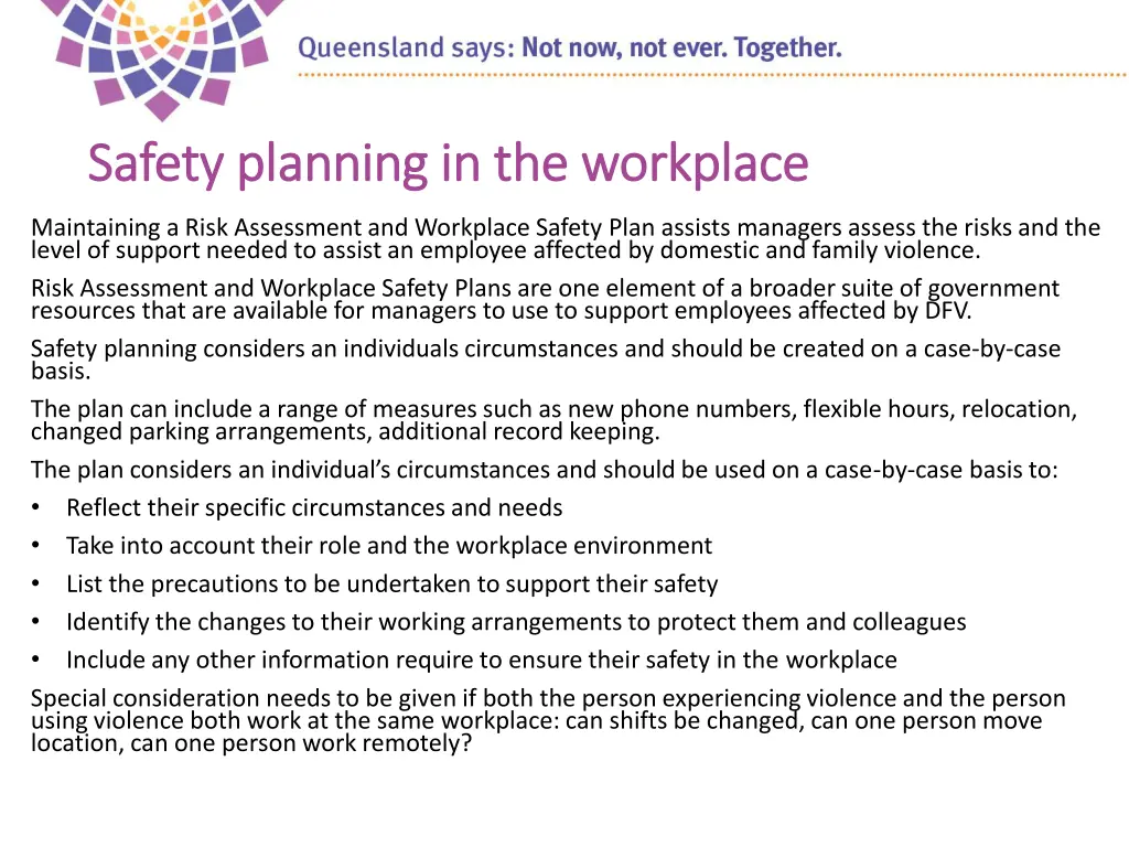 safety planning in the workplace safety planning