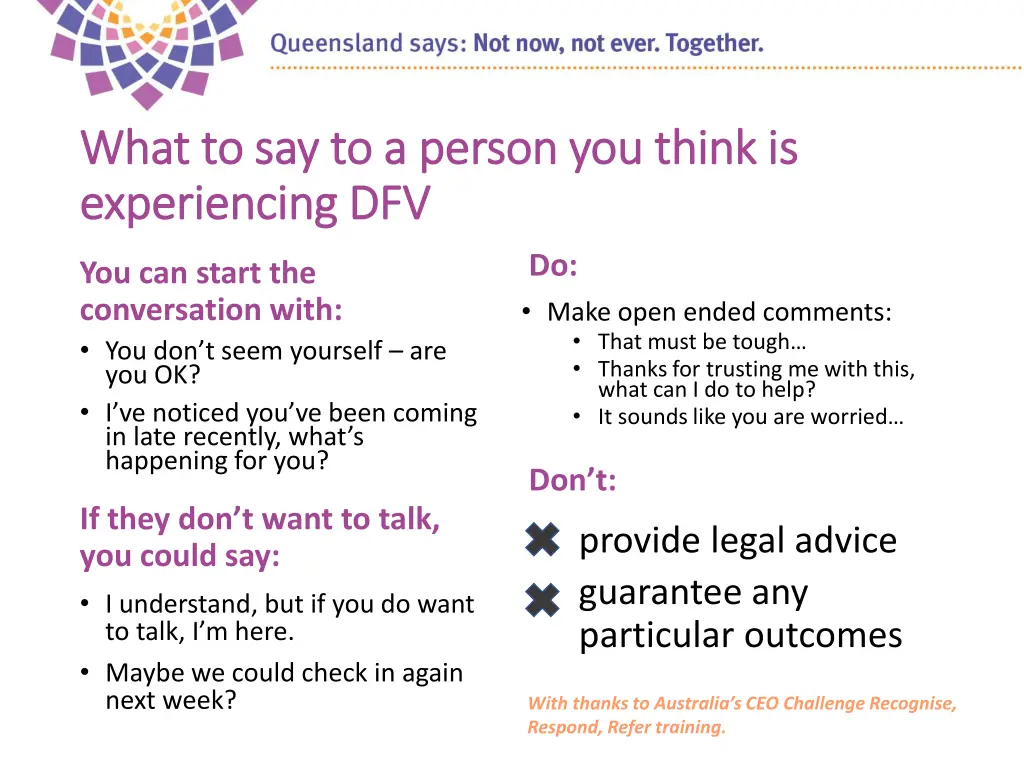 what to say to a person you think is what