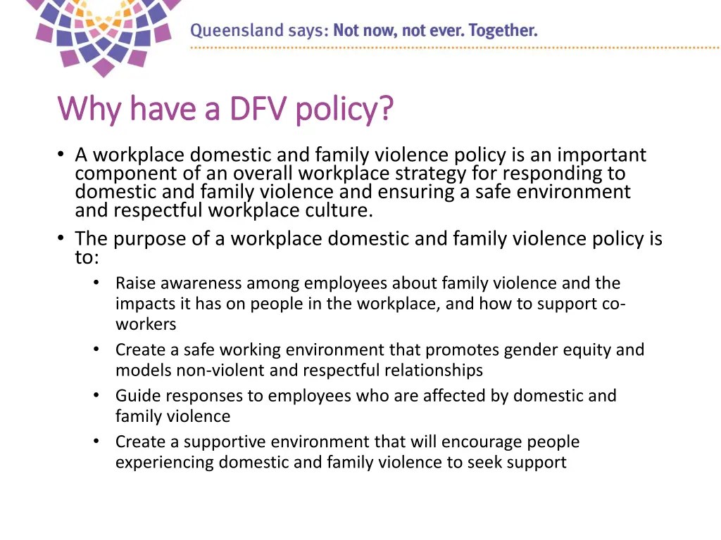 why have a dfv policy why have a dfv policy