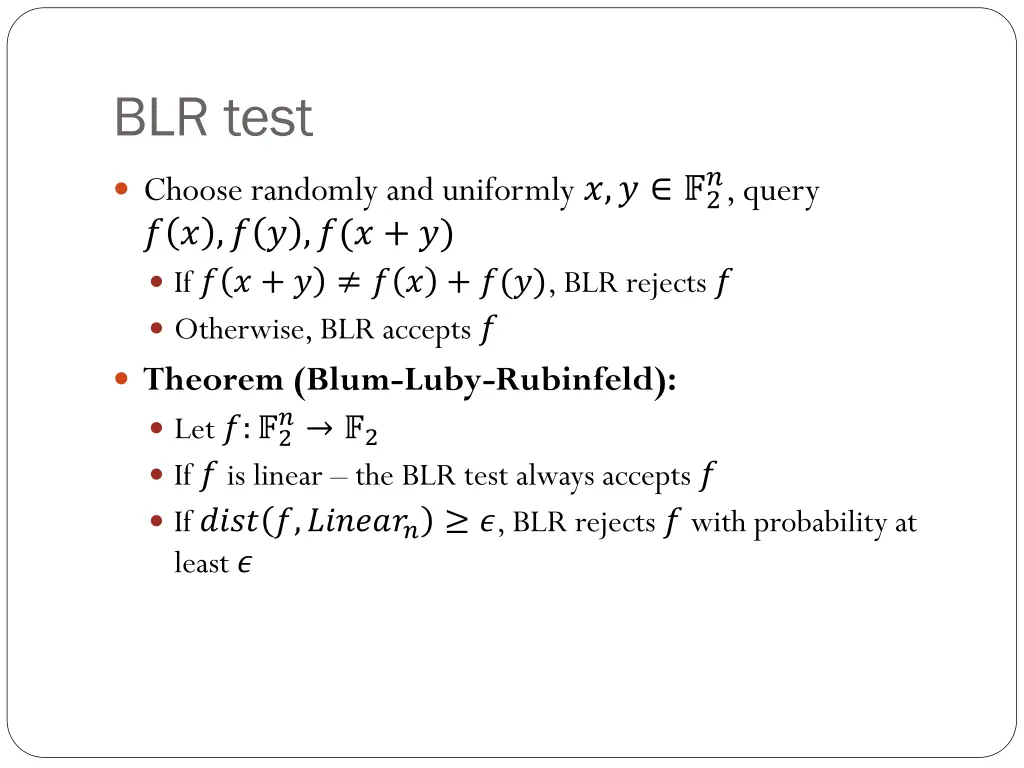 blr test