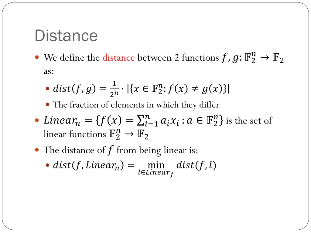 distance