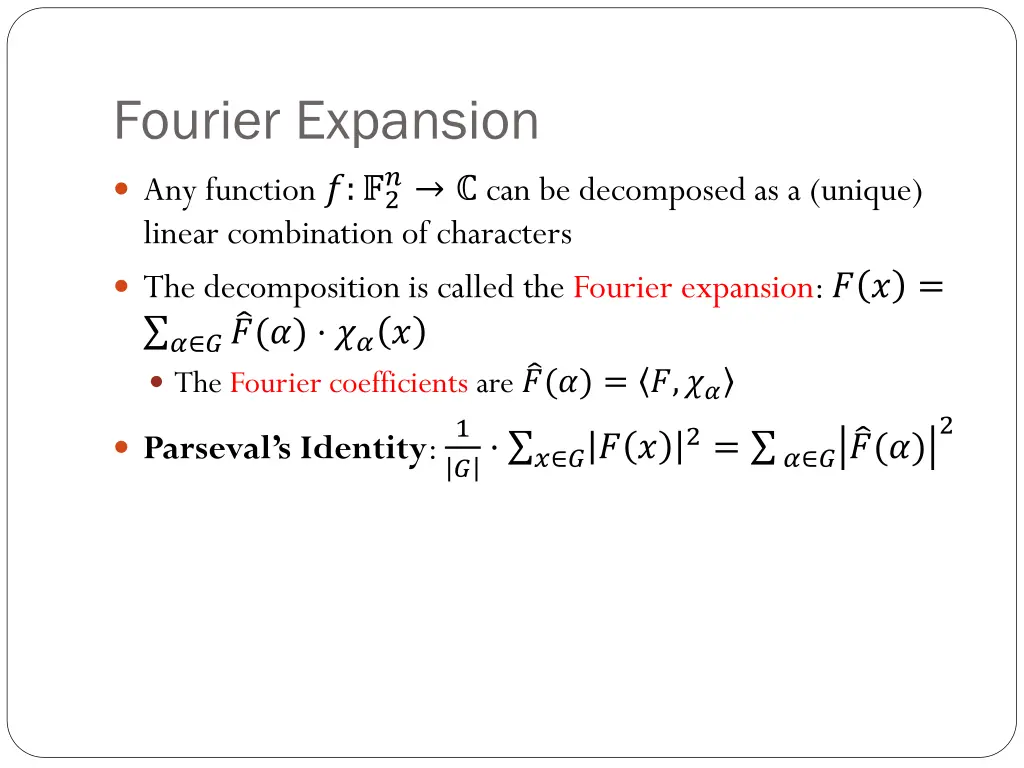 fourier expansion