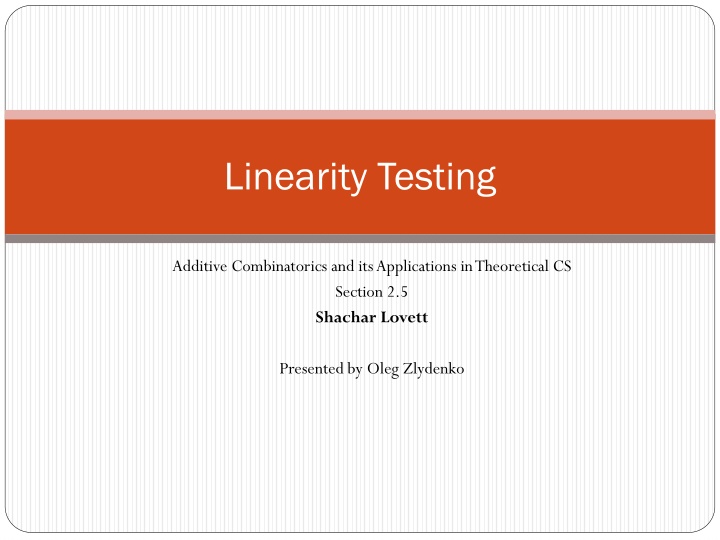 linearity testing