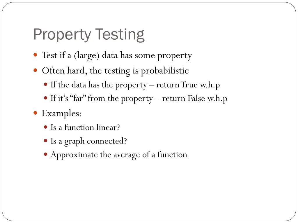 property testing