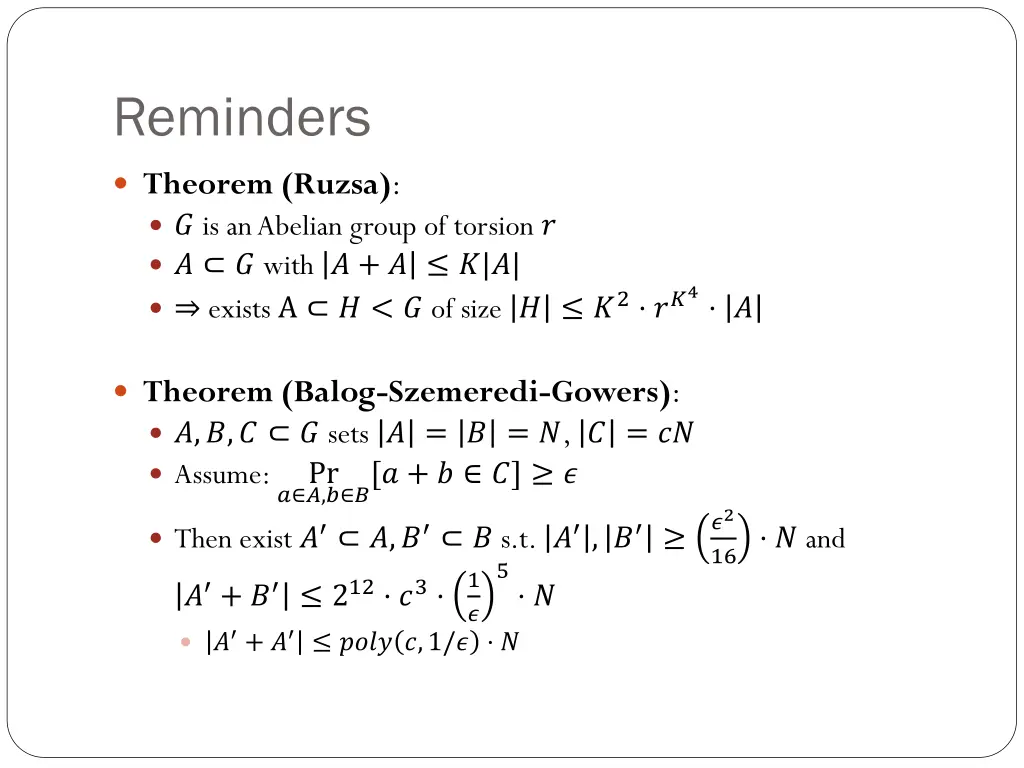 reminders