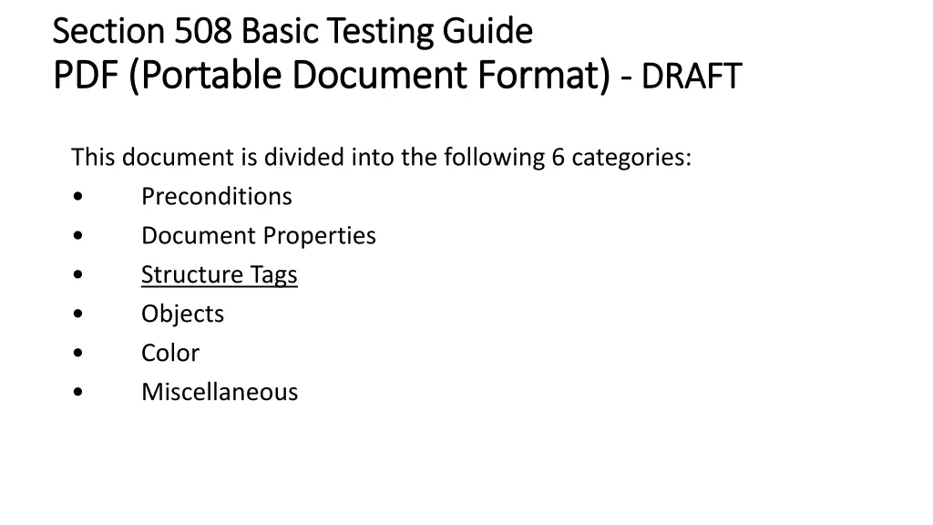 section 508 basic testing guide section 508 basic