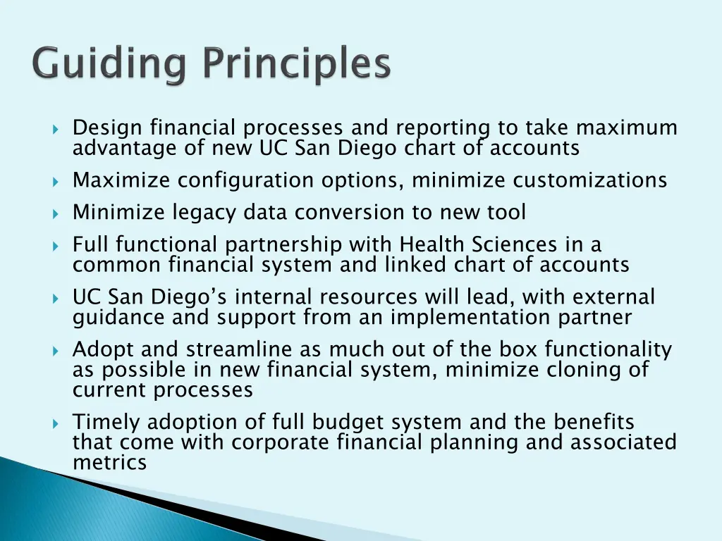 design financial processes and reporting to take 1