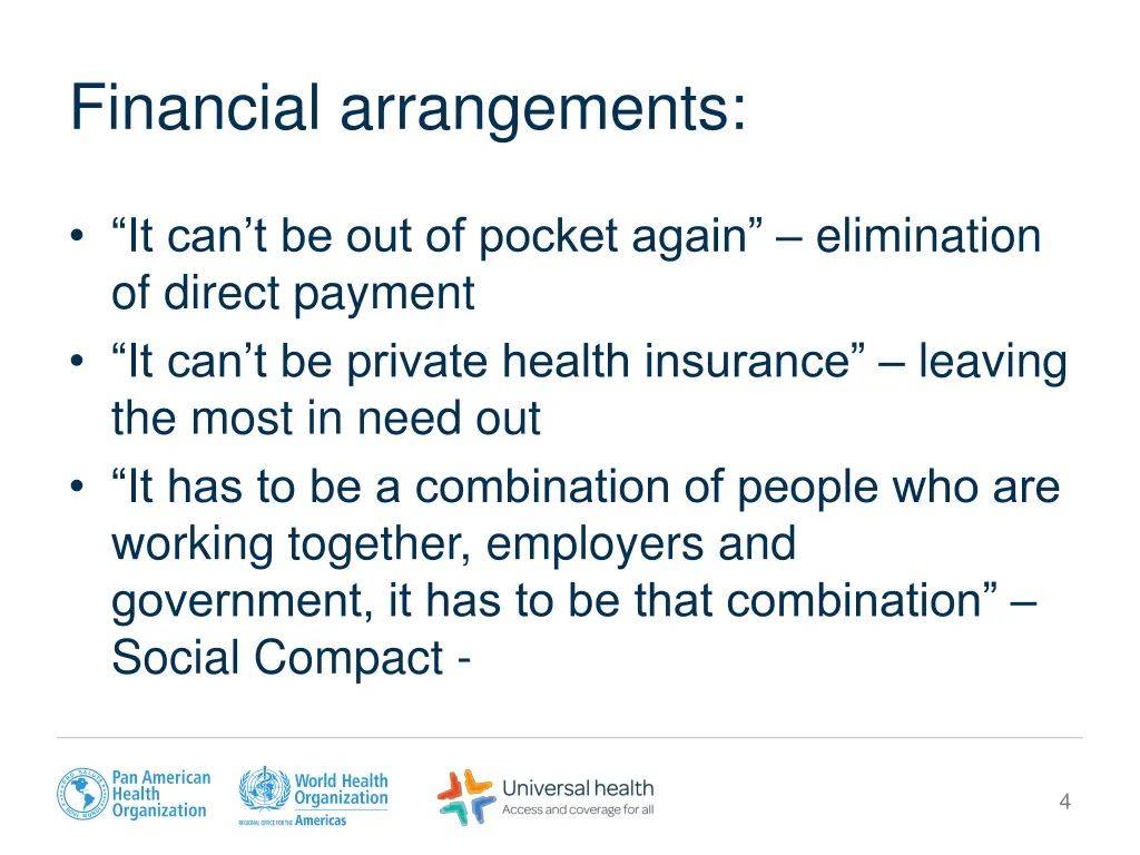 financial arrangements