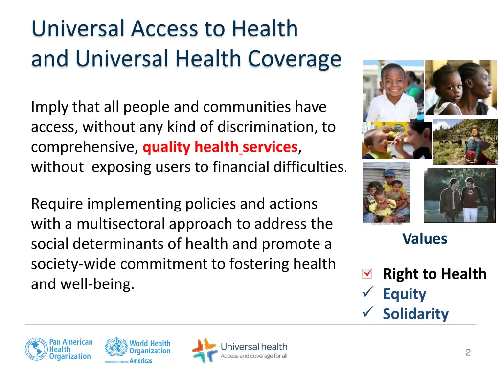 universal access to health and universal health