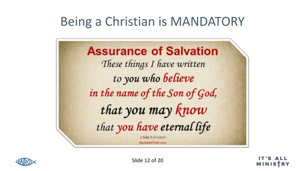 being a christian is mandatory