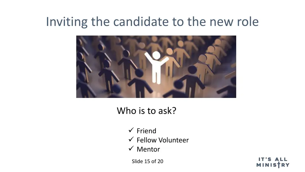 inviting the candidate to the new role