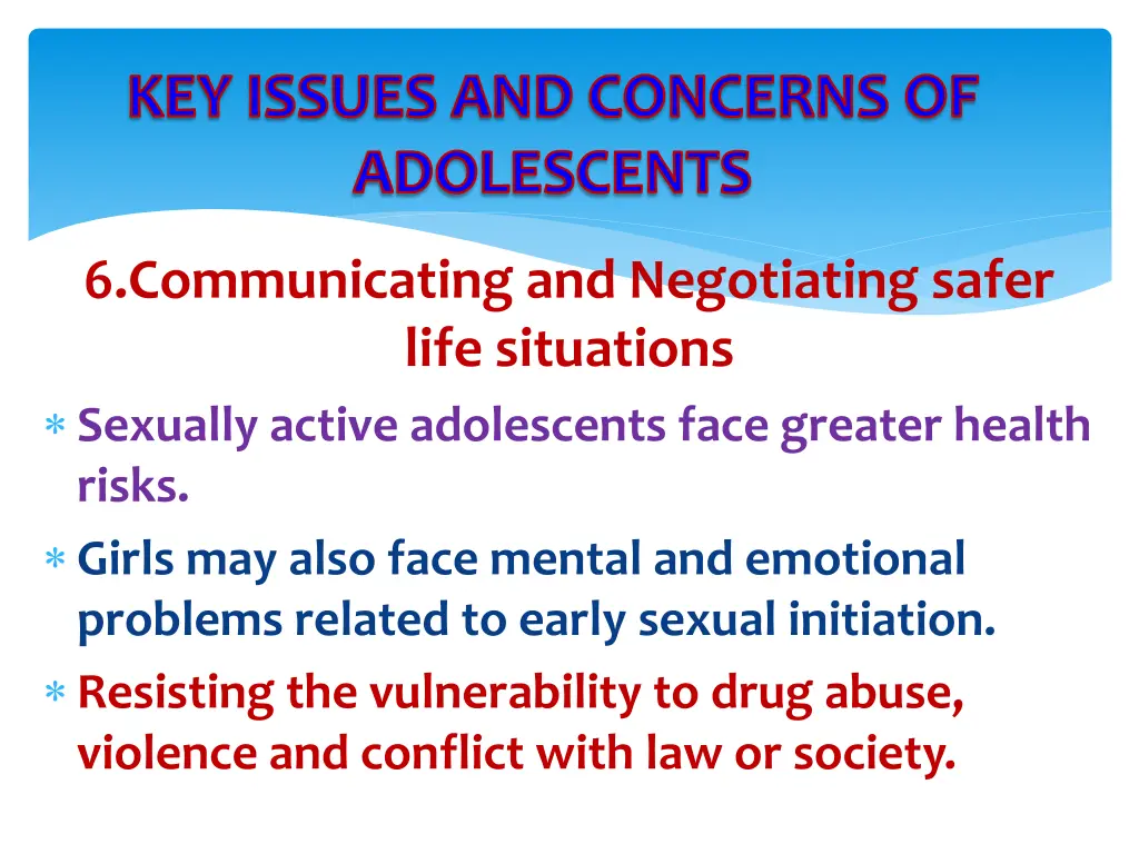 key issues and concerns of adolescents 5