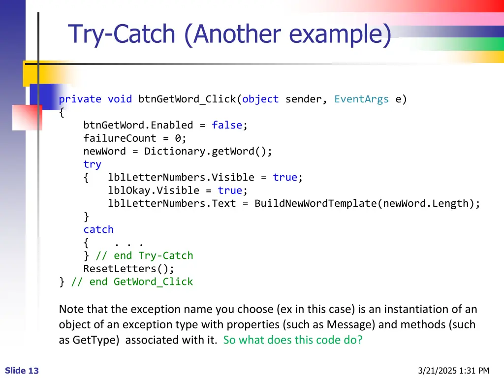 try catch another example