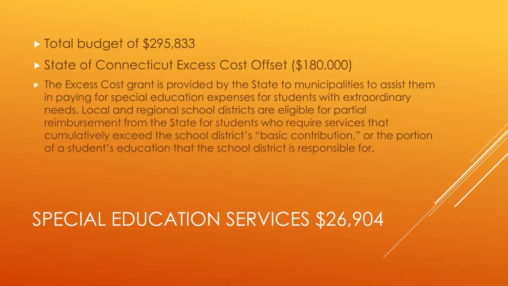 total budget of 295 833