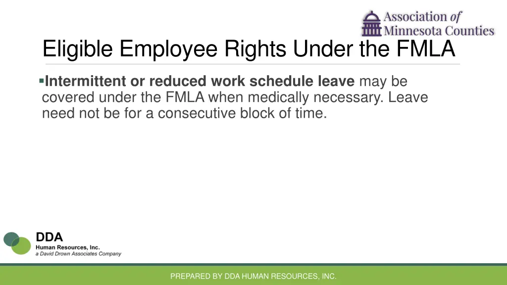 eligible employee rights under the fmla 1