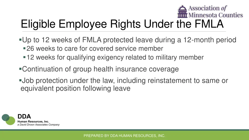 eligible employee rights under the fmla