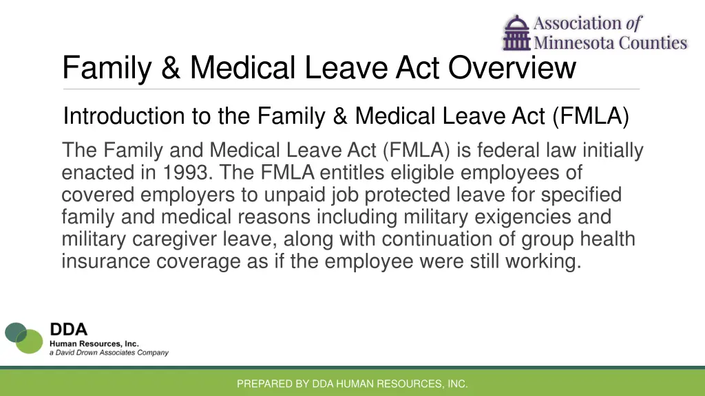 family medical leave act overview