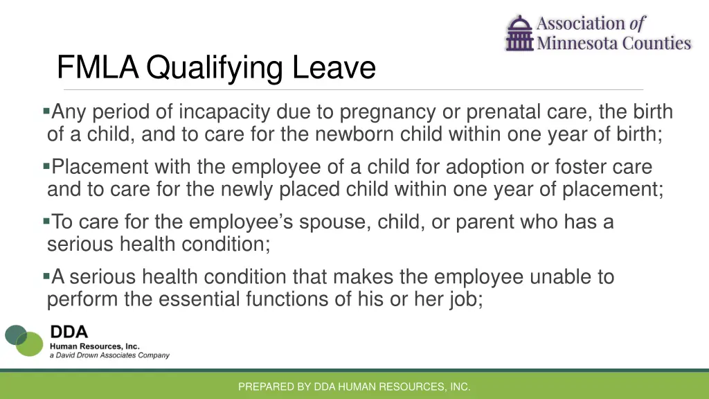 fmla qualifying leave
