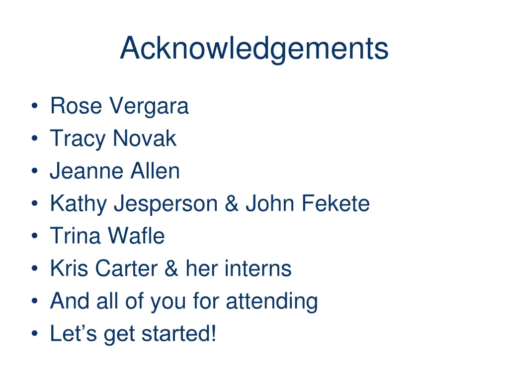 acknowledgements