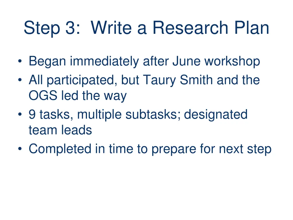 step 3 write a research plan