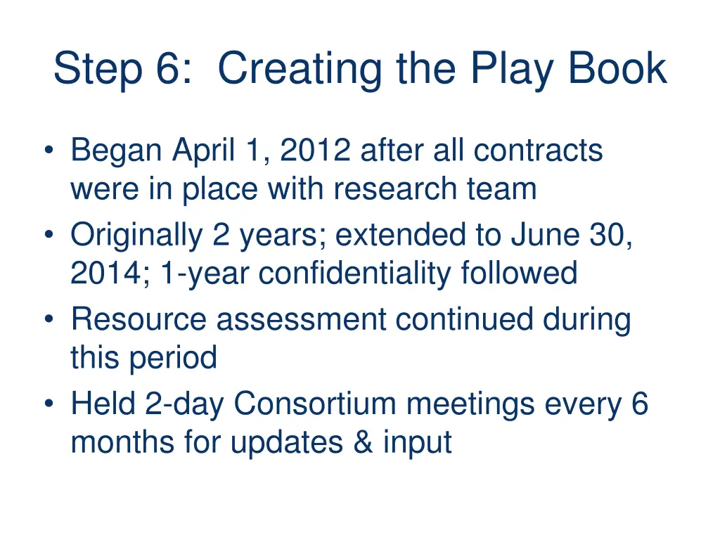 step 6 creating the play book