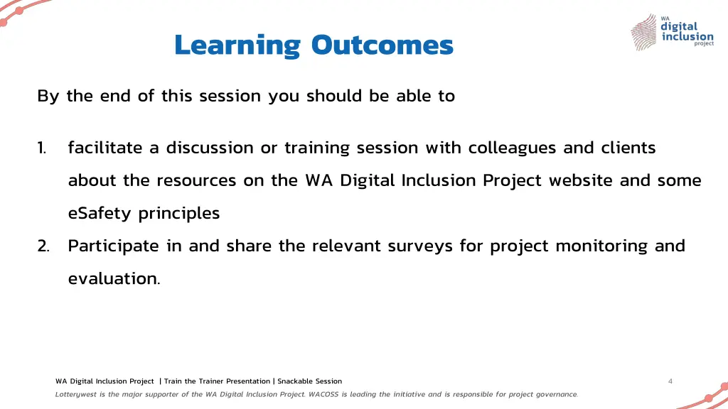 learning outcomes