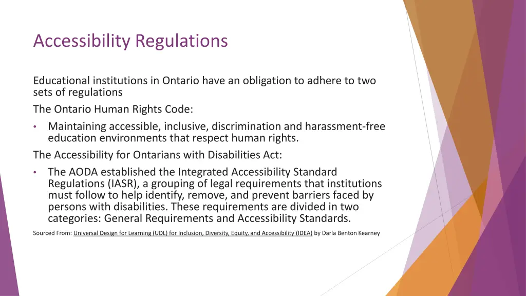 accessibility regulations 1
