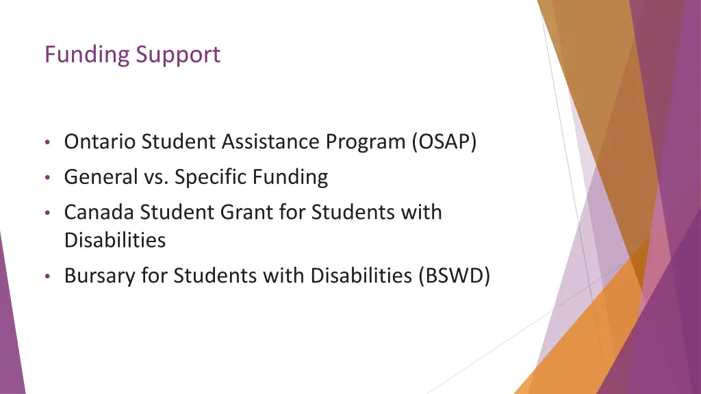 funding support