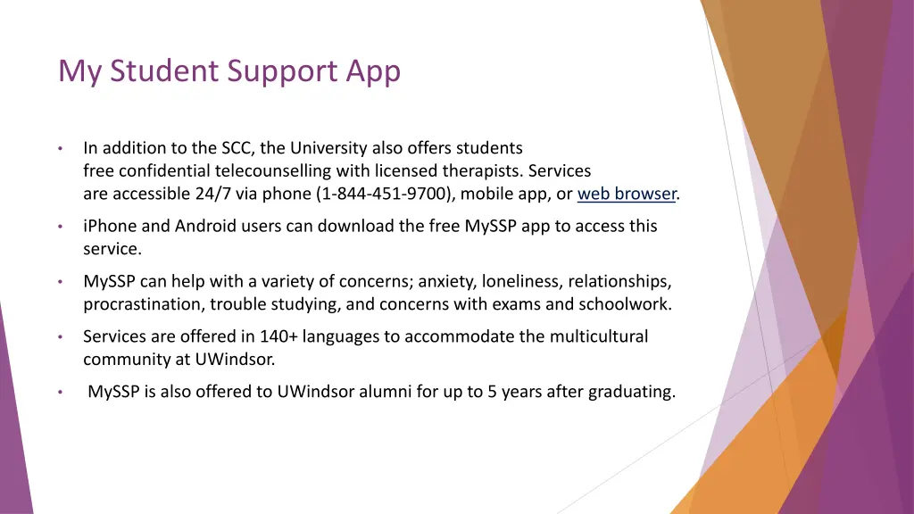 my student support app