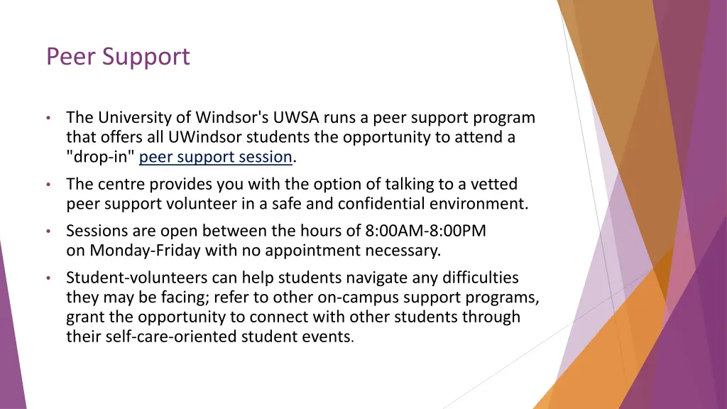 peer support